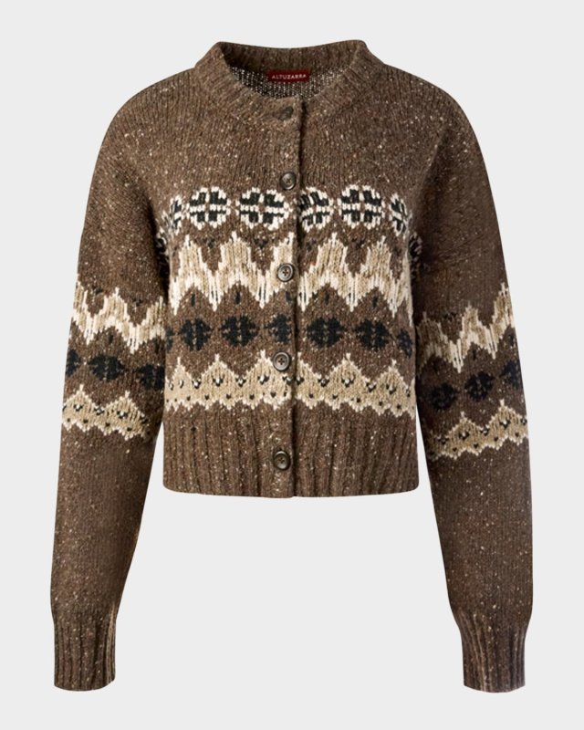 Cammie Fair Isle Crop Cardigan
